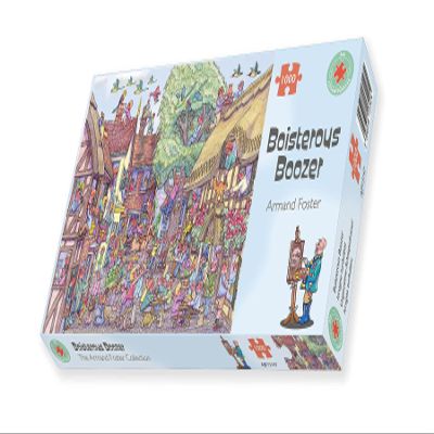 1000 Piece Jigsaw Puzzle for Adults - Boisterous Boozer by Armand Foster - Cartoon Jigsaw Puzzles 20in X 26in - Sustainably Sourced, Quality Made Jigsaws