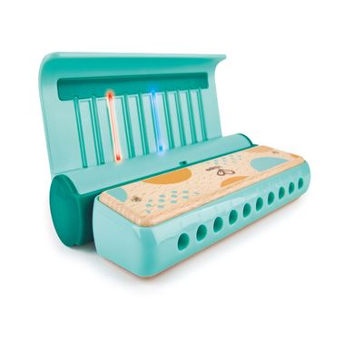 Hape Learn with Lights Harmonica | USB Charging Capabilities | Leaning and Band Mode | Musical Instrument
