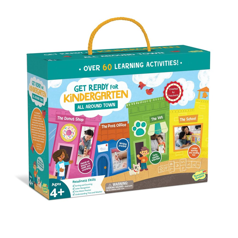 Peaceable Kingdom Get Ready for Kindergarten Learning Around Town Kindergarten Readiness Activity Set for Kids Ages 4 & Up