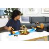 Hot Wheels Toy Monster Trucks Playset, Tire-Shaped Case Transforms into Race Course, 3 Trucks & 4 Cars in 1:64 Scale, Stunt Tire (Amazon Exclusive) view 2