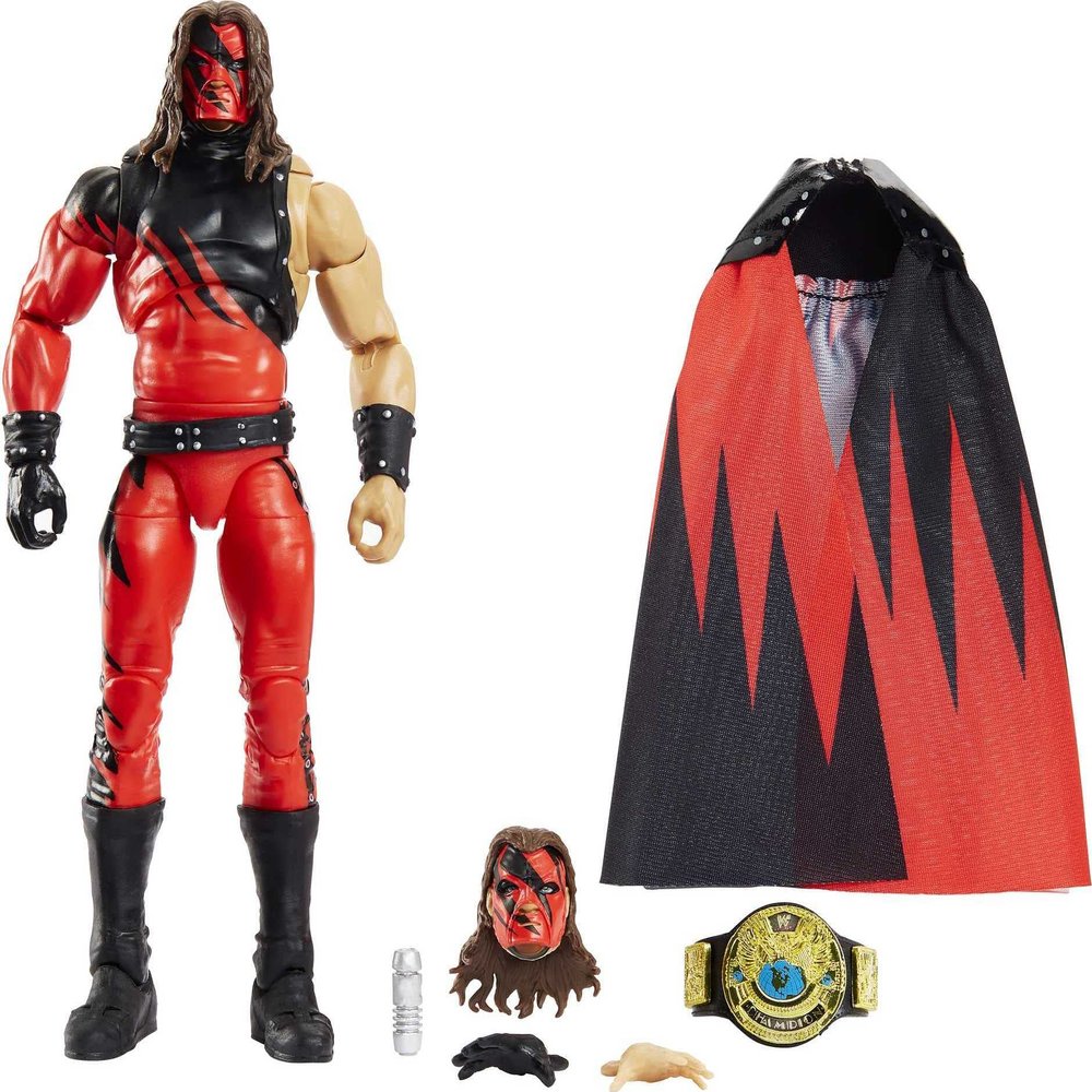 Mattel Ultimate Edition Kane Action Figure, 6-inch Collectible with Interchangeable Head, Swappable Hands & Entrance Cape for Ages 8 Years Old & Up