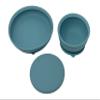 BraveJusticeKidsCo. | Silicone Assist Plate and Assist Bowl Combo Pack for Toddler and Baby | Suction Bowl and Plate| Baby-Led Feeding (Citadel) view 1