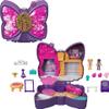 Polly Pocket Compact Playset, Sparkle Stage Bow with 2 Micro Dolls & Accessories, Travel Toys with Surprise Reveals view 1