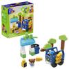 MEGA BLOKS Fisher-Price Toddler Building Blocks, Green Town Charge & Go Bus with 34 Pieces, 2 Figures, Kids Age 1+ Years view 1