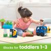 MEGA BLOKS Fisher-Price Toddler Building Blocks, Green Town Charge & Go Bus with 34 Pieces, 2 Figures, Kids Age 1+ Years view 2
