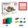 PicassoTiles Magnetc Brick Tile 259pcs Building Block Combo Set Compatible with Major Brick Systems Over 50+ Builds STEM Educational Construction Toy for Kids Toddlers Boys Girls Ages 3 and Up PTS259 view 3