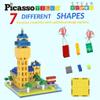 PicassoTiles 512 PCs Grand Playset Magnetic Tiles and Building Block Combo Creative Buildings & Figures Such as Bridges Hearts Unique Characters & More Educational STEM Toys Learning Activity Ages 3+ view 4