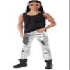 Barbie Signature Looks Ken Doll (Long Brunette Hair) Fully Posable Fashion Doll Wearing Black Tank Top & Metallic Pants, Gift for Collectors view 1