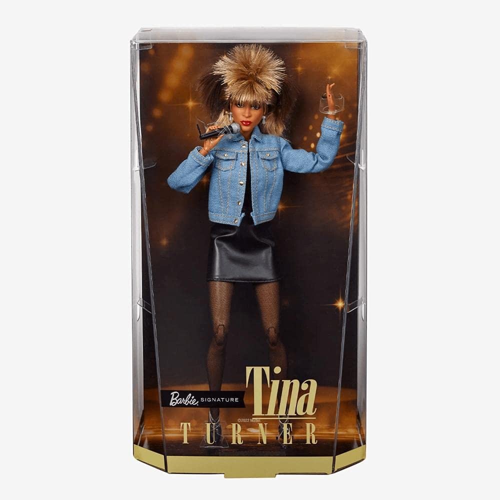 Barbie Signature Tina Turner Barbie Doll in 90s Fashion and Accessories with Microphone Accessory, Gift for Collectors