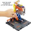 Hot Wheels City Toy Car Track Set Downtown Repair Station Playset with 1:64 Scale Vehicle, Working Lift & Launcher view 3