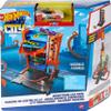 Hot Wheels City Toy Car Track Set, Downtown Car Park Playset with 1:64 Scale Vehicle, 4 Levels, Working Lift & Exit Chute view 1