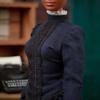 Barbie Inspiring Women Doll, Ida B. Wells Collectible with Blue Dress & Newspaper Accessory view 4