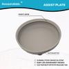 BraveJusticeKidsCo. | Silicone Assist Plate and Assist Bowl Combo Pack for Toddler and Baby | Baby-Led Feeding (Fog) view 2