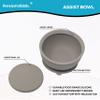 BraveJusticeKidsCo. | Silicone Assist Plate and Assist Bowl Combo Pack for Toddler and Baby | Baby-Led Feeding (Fog) view 3