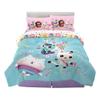DreamWorks Gabby's Dollhouse Cakey, MerCat And Pandy Kids Bedding Super Soft Comforter And Sheet Set, 5 Piece Full Size, By Franco. view 1