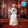 Barbie Signature Queen Elizabeth II Platinum Jubilee Doll Wearing Ivory Gown, Riband, Crown & Gloves, with Doll Stand, Gift for Collectors view 2