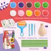 Drama Planet Flower Craft Kit for Kids, Make Your Own Flower Bouquet with Air Dry Clay, Arrange Clay Flowers & Create Personalized Art, Great Gifts for Girls view 2