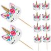 Flairs New York Party Props Decorations Cupcake Toppers (Dreamy Unicorns, Pack of 24 Cupcake Toppers) view 1