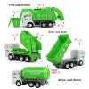 Y.L. DOYMX Toy Garbage Truck - Trash Truck Toys w/Play Mat, 4 Pcs 6 Inch Friction Powered Small Garbage Truck Toy, 8 Signposts, 4 Trash Bins with 108 pcs Trash Cards for Boys Age 3+ Toddlers Kids Gift view 4