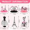 10 Pieces Paris Party Decorations Paris Honeycomb Centerpiece Table Topper Pink Table Honeycomb for Party Supplies Birthday Wedding Baby Shower Decorations Romantic Photo Booth view 2