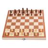 Wooden Chess Set 11.3 Foldable with Storage Travel Chess- Board Game- Beginners Kids Adults Teaching Tools ( Size : 11.3" ) view 1