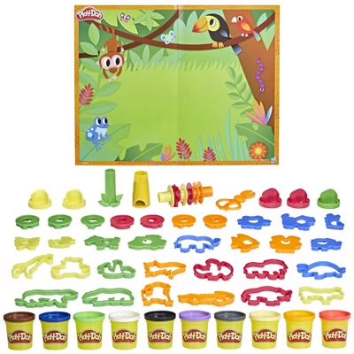 Play-Doh Animal Adventure Set, Arts and Crafts Toys for 3 Year Old Girls & Boys, 45 Tools, 10 Cans (Amazon Exclusive)