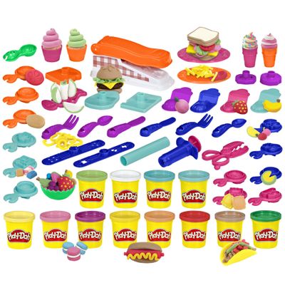 Play-Doh Kitchen Creations Fun Factory Playset, Arts and Crafts Toy for Kids 3 Years and Up with 12 Cans and 42 Tools (Amazon Exclusive)