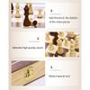 11.4" Wooden Chess Set Foldable with Storage Travel Chess-Three in One Board Game- Beginners Kids Adults Teaching Tools ( Color : Brown ) view 3