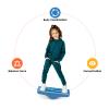 Joonly Kids Rocking Seesaw Balance Board with 5 Wooden Balls Sensory Training Rocking Board Balance Training Equipment Children Indoor Outdoor Activity Toy (Blue) view 3