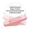 Kids Rocking Seesaw Balance Board with 5 Wooden Balls Sensory Training Rocking Board Balance Training Equipment Children Indoor Outdoor Activity Toy (Pink) view 4
