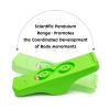 Kids Rocking Seesaw Balance Board with 5 Wooden Balls Sensory Training Rocking Board Balance Training Equipment Children Indoor Outdoor Activity Toy (Green) view 4