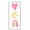 Stupell Industries Heart Moon Rainbow Shapes Stacked Playful Watercolor view 1