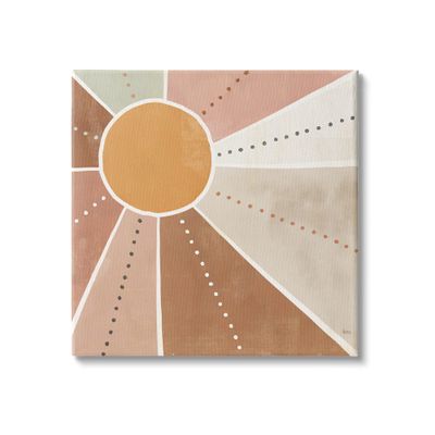 Stupell Industries Desert Sun Rays Striped Polka Dot Pattern