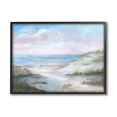 Stupell Industries Rolling Beach Sand Dunes Soft Pink Beach Sky