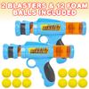 ArtCreativity Foam Ball Launcher Blasters Set of 2 - Air Powered Ball Shooters for Kids with 12 Soft Foam Balls, Safe Pop Guns for Boys & Girls, Fun Outdoor Play Toy Gift view 2