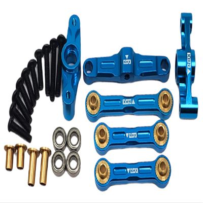 NHX RC Aluminum Steering Set Blue : Tamiya TT02 TT02B