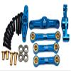 NHX RC Aluminum Steering Set Blue : Tamiya TT02 TT02B view 1