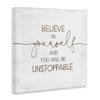 Stupell Industries Believe in Yourself Be Unstoppable Phrase Rustic Typography, Designed by Jennifer Pugh Canvas Wall Art, 24 x 24, Off- White view 3