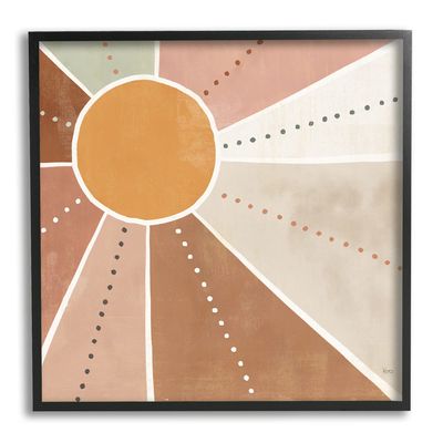 Desert Sun Rays Striped Polka Dot Pattern