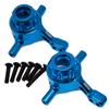 NHX RC Aluminum Front Hub/Knuckle Arm Tamiya TT02 A Blue 2pc view 1