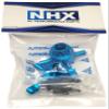 NHX RC Aluminum Front Hub/Knuckle Arm Tamiya TT02 A Blue 2pc view 2