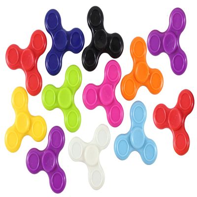 Curious Minds Busy Bags 12 Mini Fidget Spinners - Fidget Toy - Sensory Stress Toy - Tiny Hand Spinner Toy - Party Favors (Random Colors)