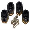 NHX RC Brass +3mm Widen Wheel Hubs Hex w/Pins Black 4pcs: TRX-4 SCX10 view 1