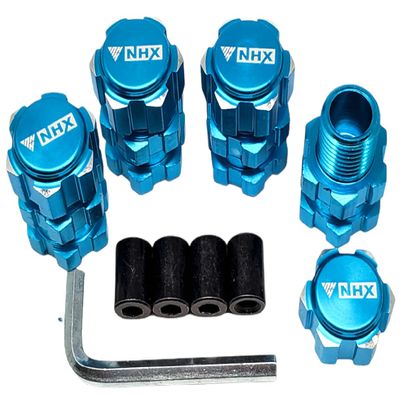 NHX RC Aluminum 17mm Wheel Hex Adaptor +10mm Extensions Blue for Traxxas 1/10 MAXX