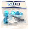 NHX RC Aluminum 17mm Wheel Hex Adaptor +10mm Extensions Blue for Traxxas 1/10 MAXX view 2