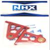 NHX RC Aluminum Front Lower Arm Set Red: Tamiya TT02 view 2