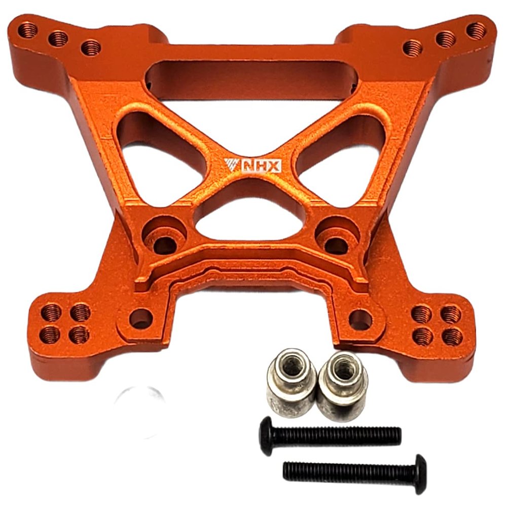 NHX RC Aluminum Front Shock Tower Set - Orange for Traxxas Slash 4x4