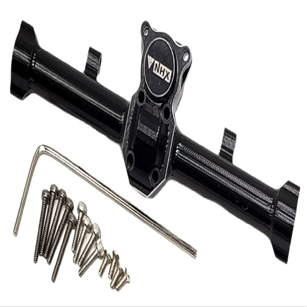 NHX RC Aluminum Rear Axle Diff Housing with Cover : Axial SCX24