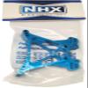 NHX RC Aluminum Rear Shock Tower Set - Blue for Traxxas Slash 4x4 view 2
