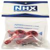 NHX RC Aluminum Front Hub/Knuckle Arm : Tamiya TT02 A Red 2pc view 2